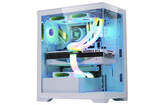 Gabinete Gamer K-Mex Poseidon White Vidro Temperado | Terabyte